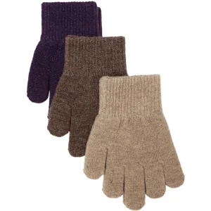 MAGIC Strik Handsker Glitter 3-Pak - Nightshade-Chocolate Chip-Doeskin