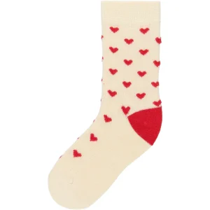 MiniPop® Bamboo Heart Socks - Bright Red