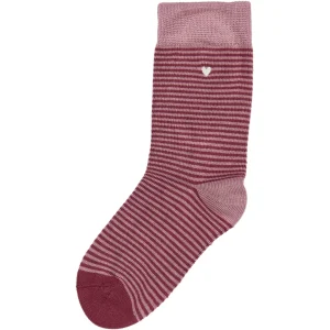 MiniPop® Bamboo Socks - Pale Pink/Burgendy
