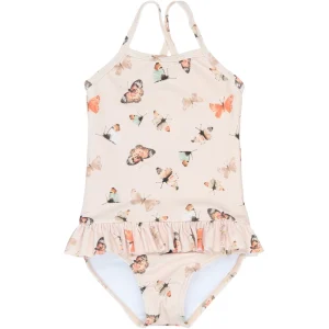 PPEm Frill Swimsuit - Fog Butterfly AOP