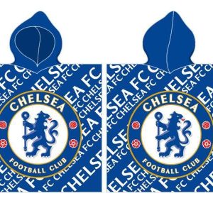 Chelsea FC Badehåndklæde / Poncho med hætte - 60x120 cm.